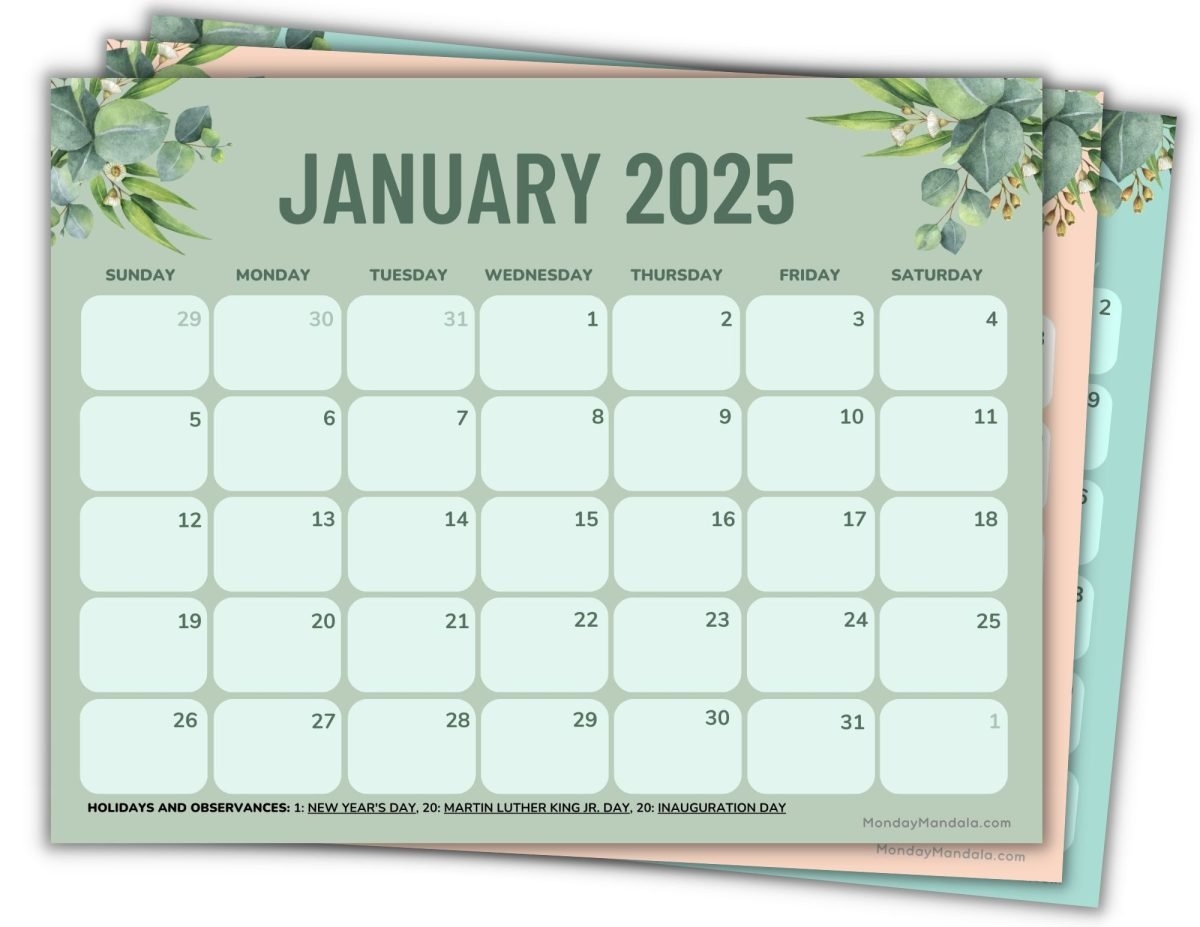 Printable 2025 Calendars Free Printables Sonia Eleonora