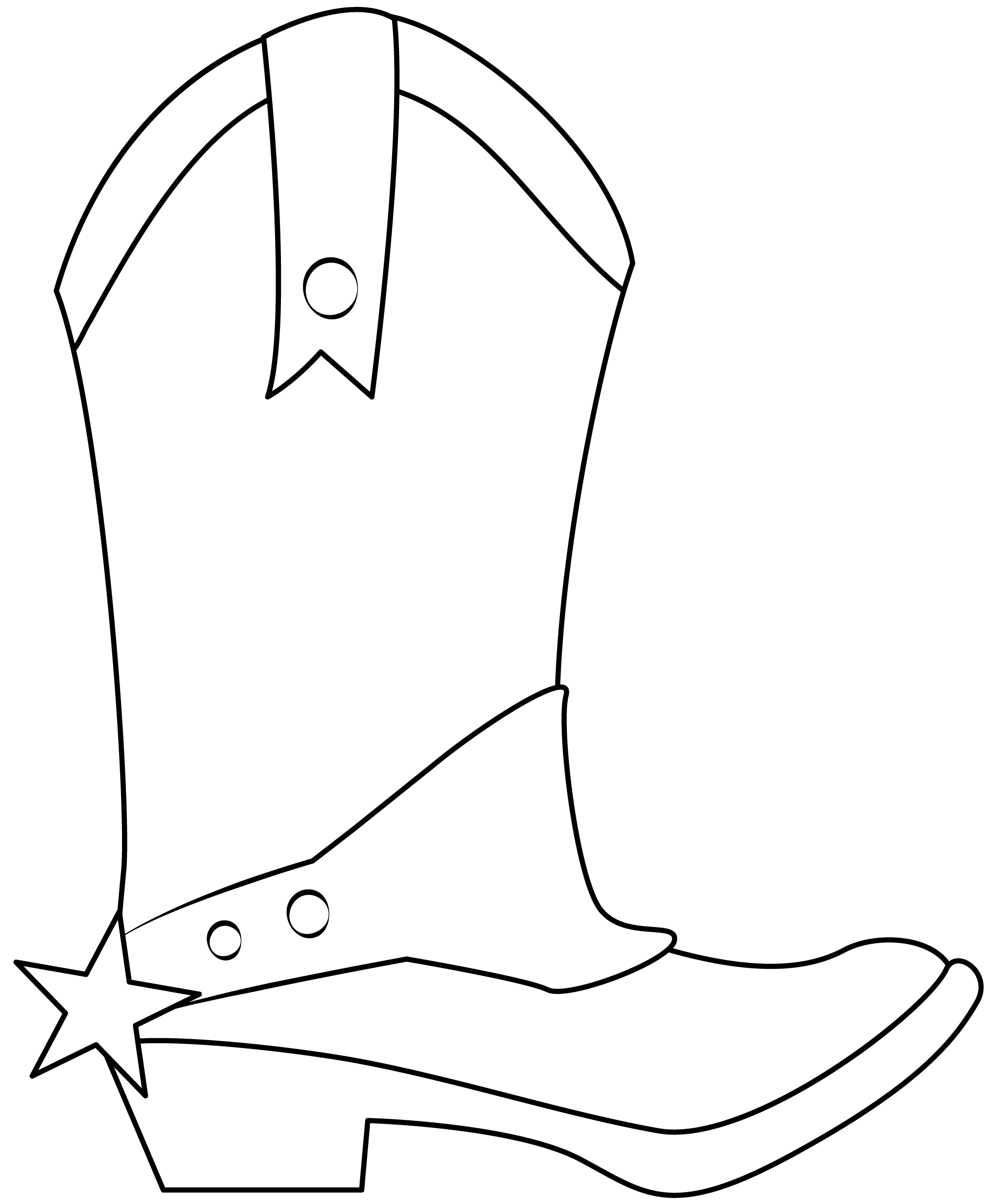Printable Cowboy Boot Template Free Printable