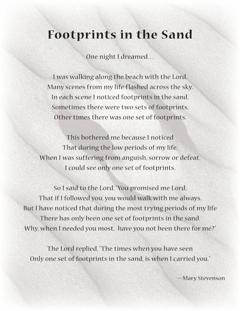 Printable Footprints In The Sand Printable JD