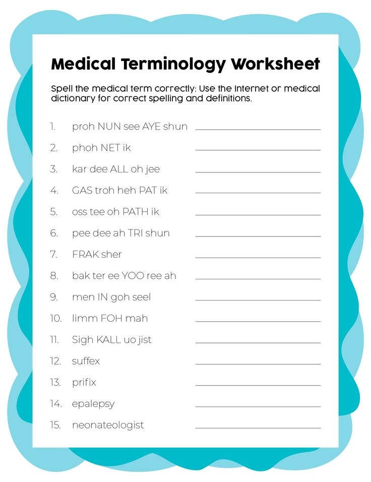 Free Medical Terminology Games Printable