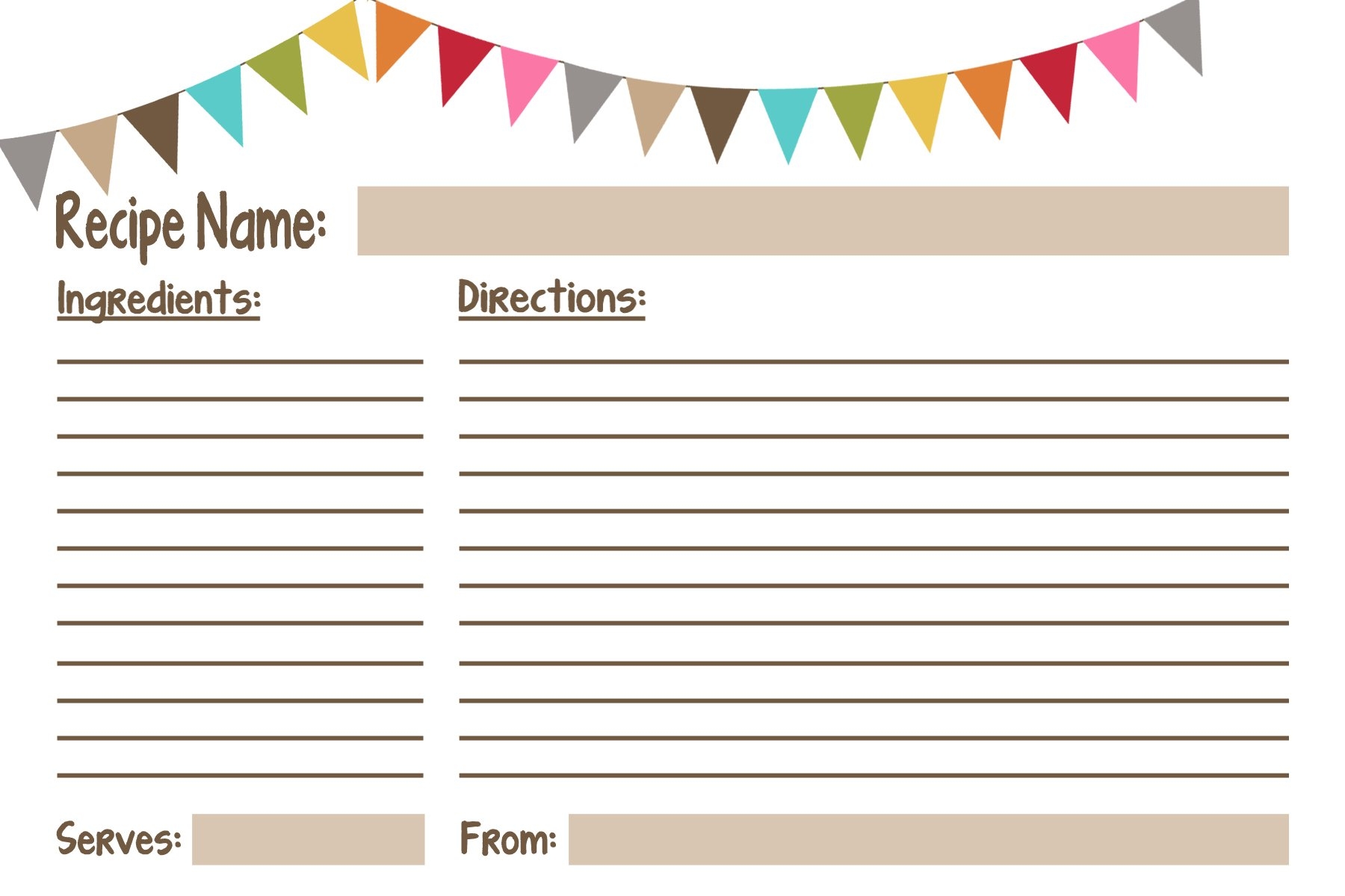 Recipe Cards free Printables GeminiRed Creations