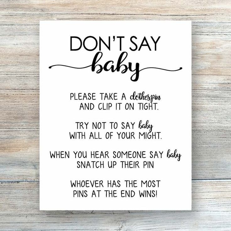 Rustic Dont Say Baby Game Printable Dont Say Baby Sign Don 39 t Say Baby 