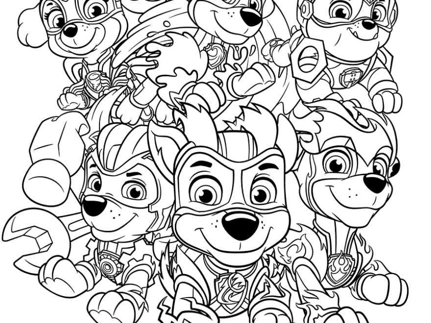 10 Free Paw Patrol Mighty Pups Coloring Pages Printable