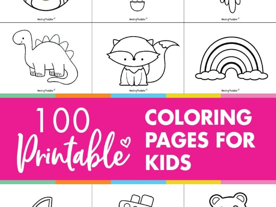 100 Easy Coloring Pages For Kids World Of Printables