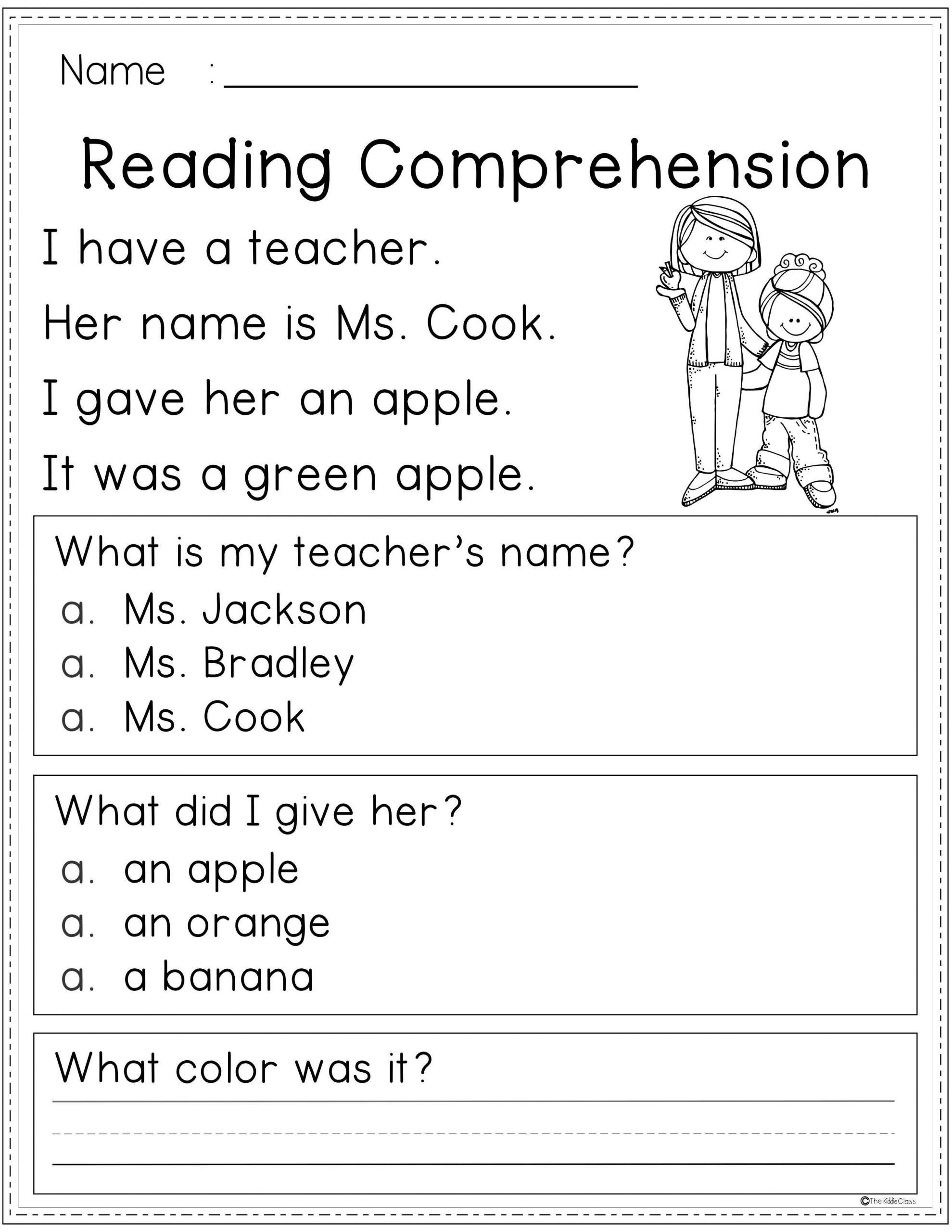 Free Printable Reading Comprehension Worksheets For 2Nd Grade