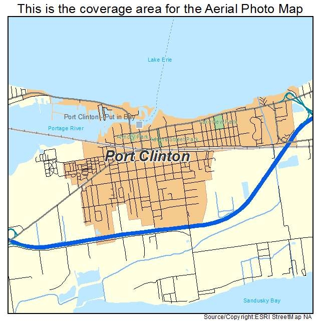 Aerial Photography Map Of Port Clinton OH Ohio