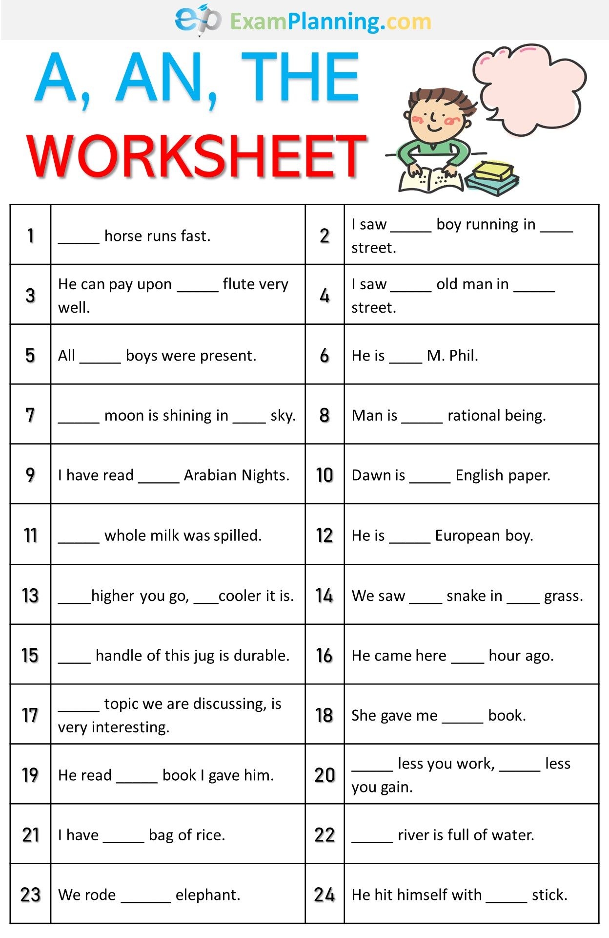 Articles In English Grammar Exercises Pdf