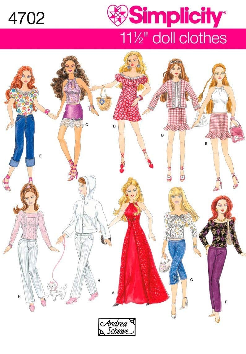 Free Printable Barbie Doll Clothes Paterns