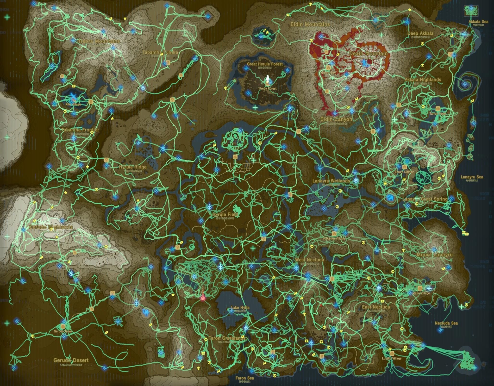 Printable Zelda Breath Of The Wild Map