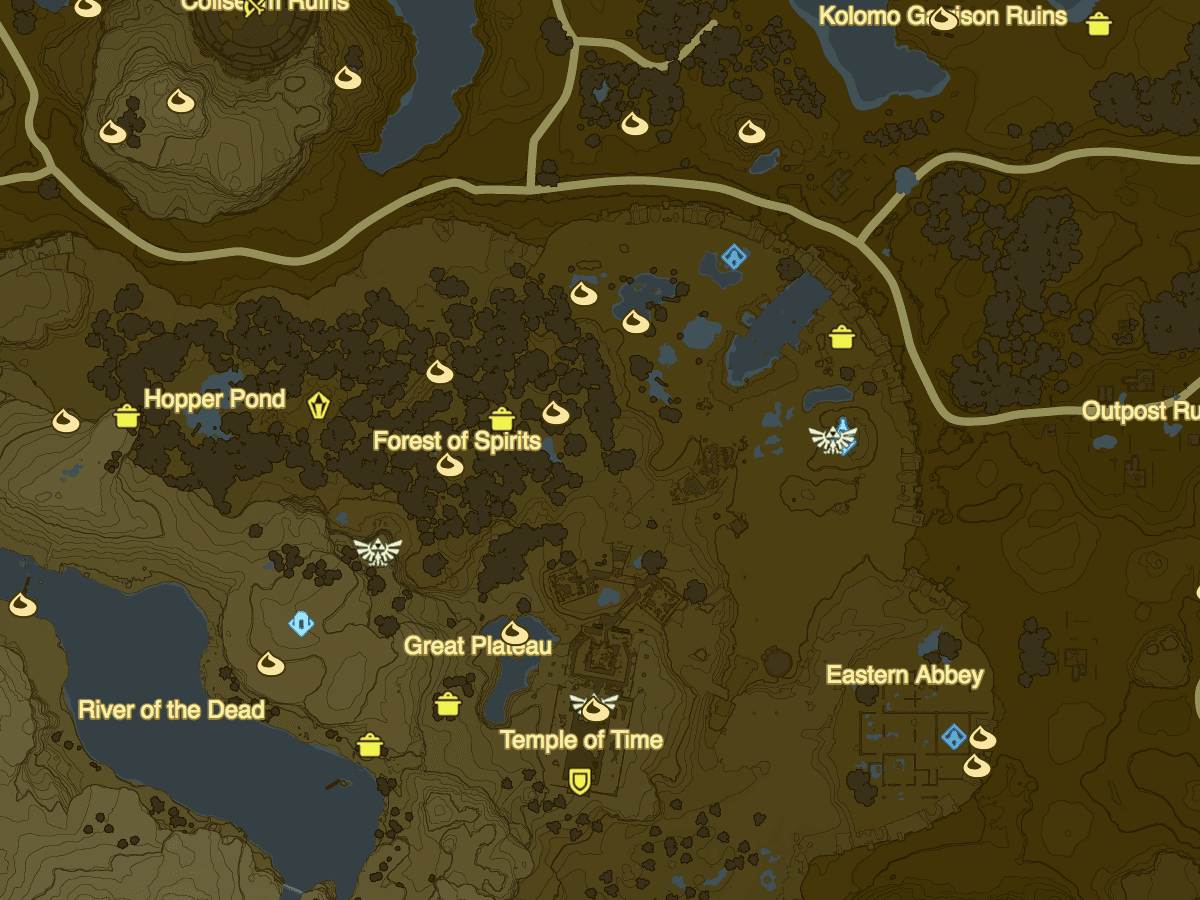 Breath Of The Wild Map Printable Exponer til Senado Zelda