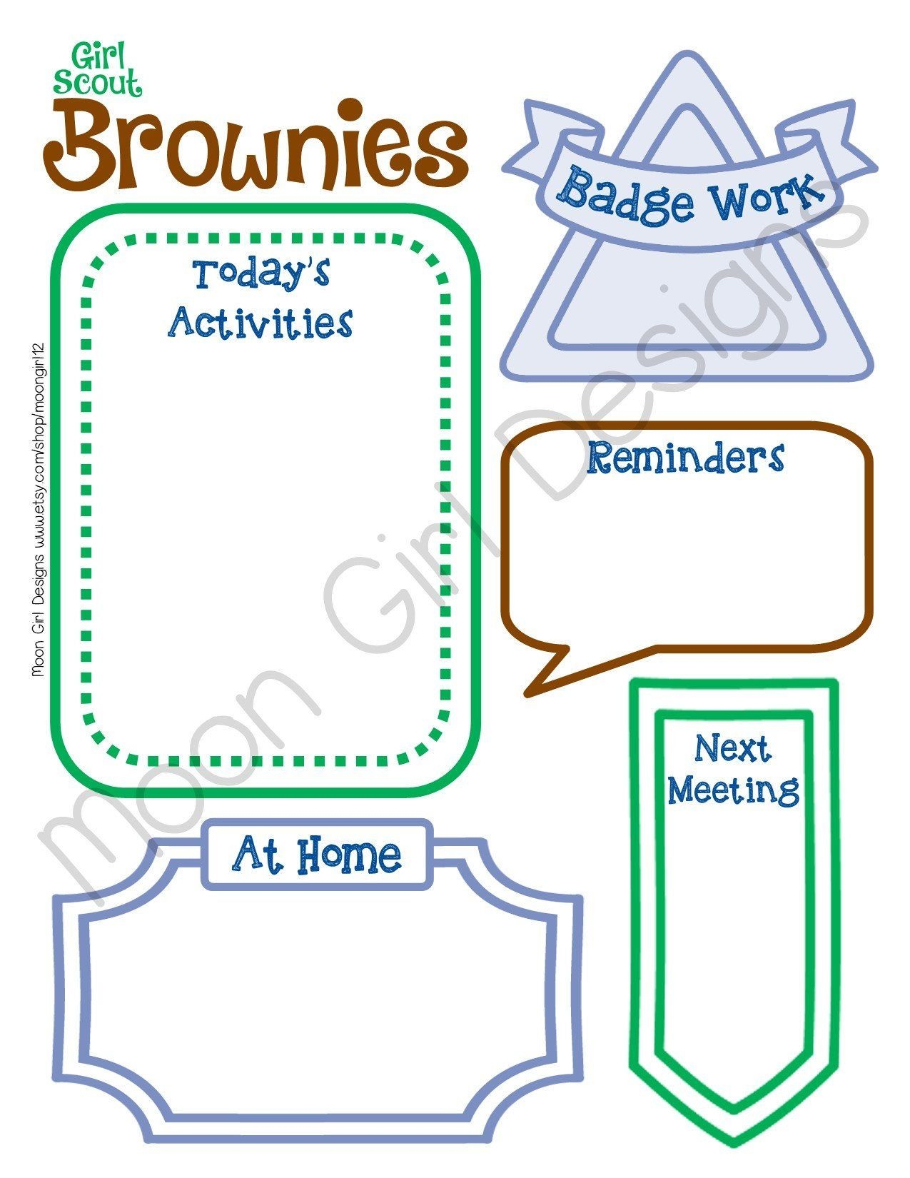 Brownie Meeting Activity Planner Girl Scouts Editable Etsy Girl 