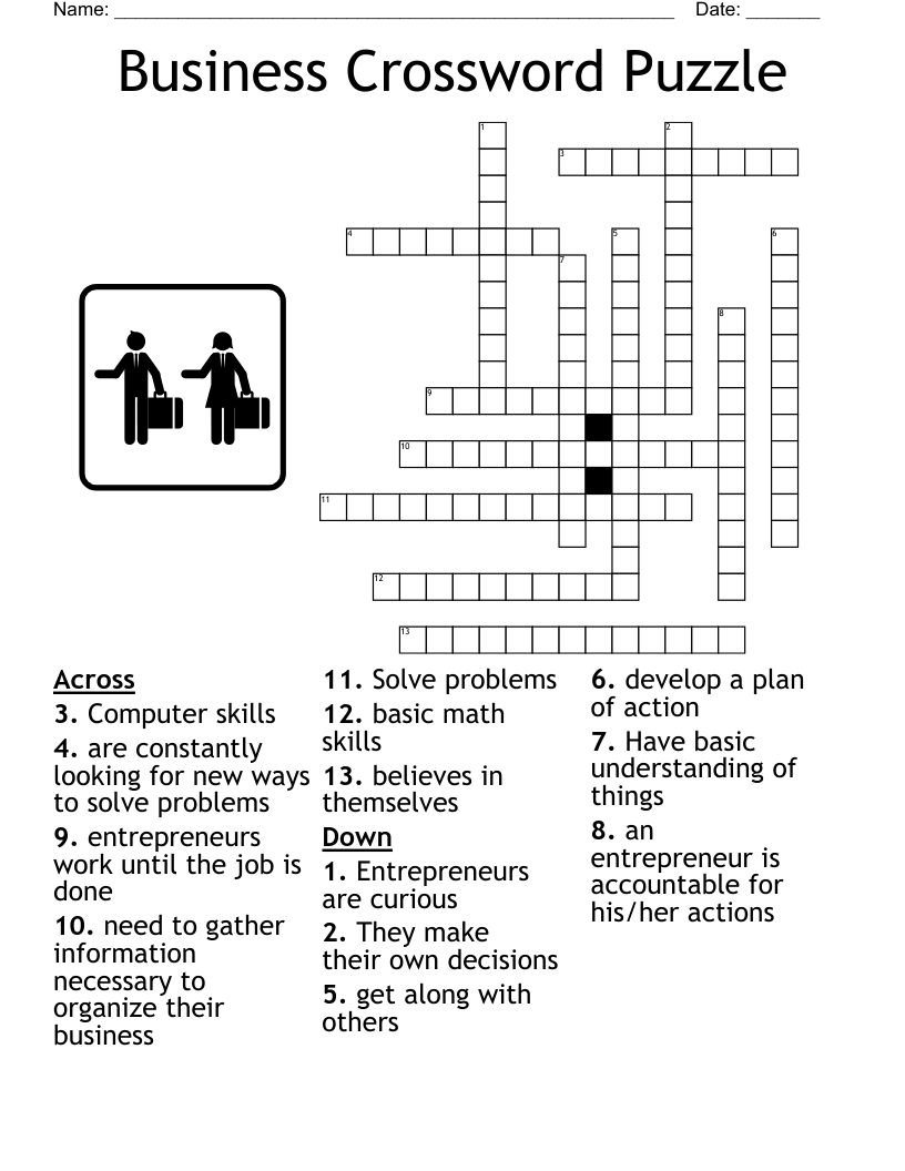 Business Crossword Puzzles With Answers Printable