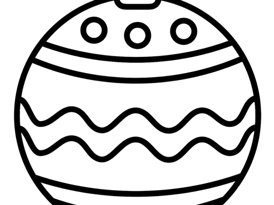 Christmas Ball Ornament Coloring Page Free Printable Coloring Pages
