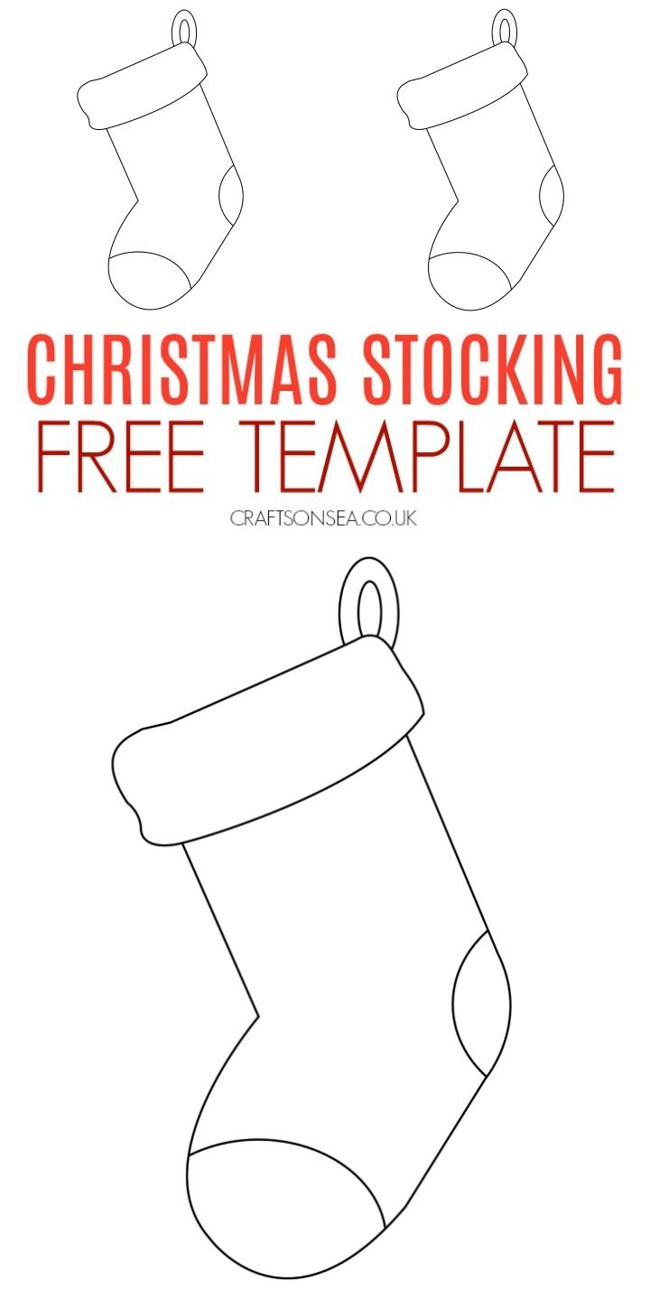Christmas Stocking Template FREE Printable Christmas Stocking 