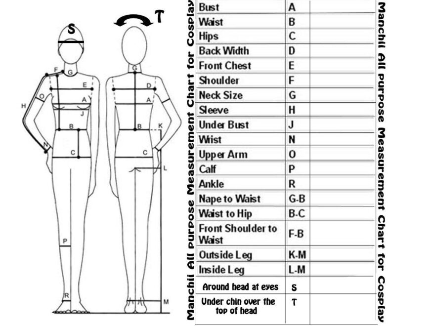 Clothes Measurement Template Social Media Template