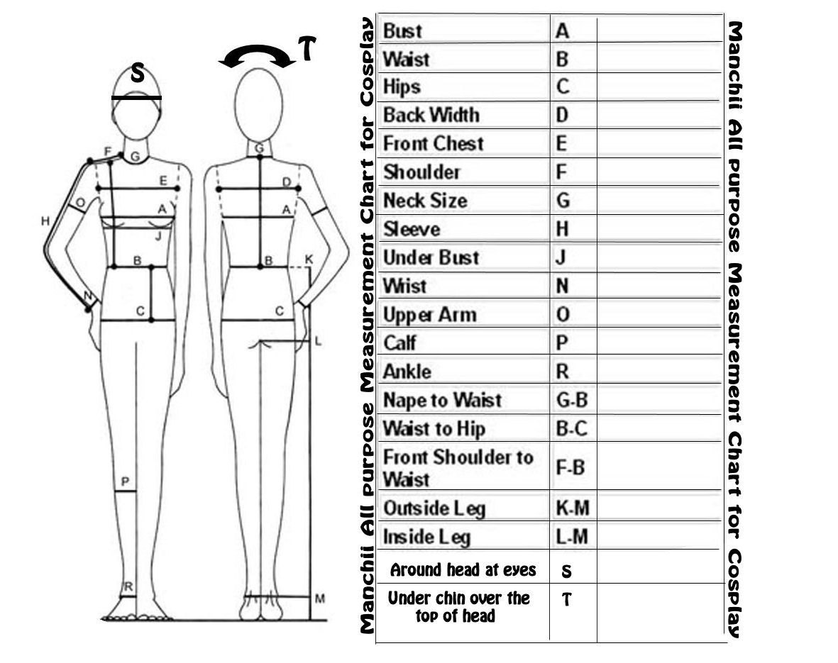 Clothes Measurement Template Social Media Template