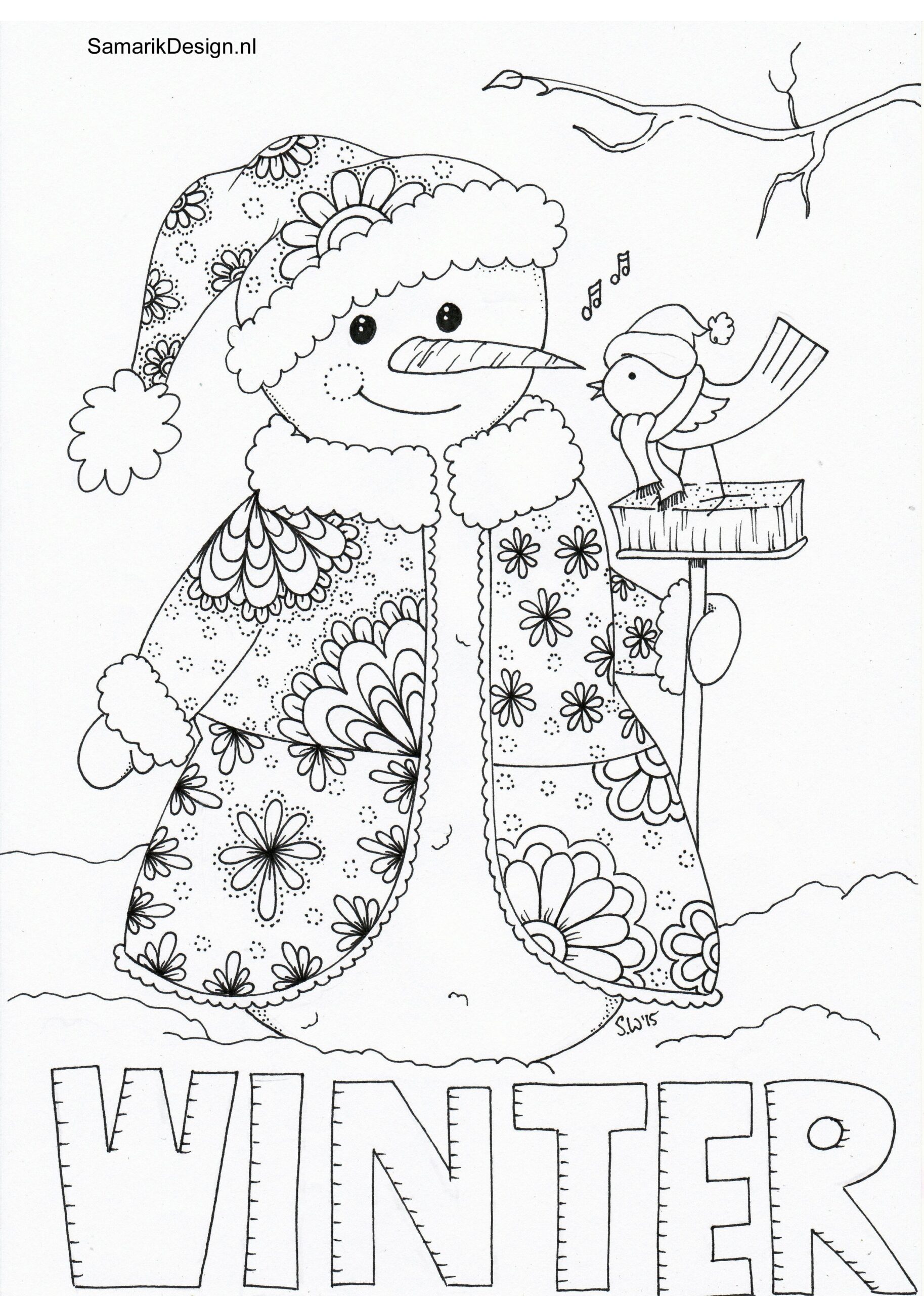Free Printable Winter Coloring Pages For Adults
