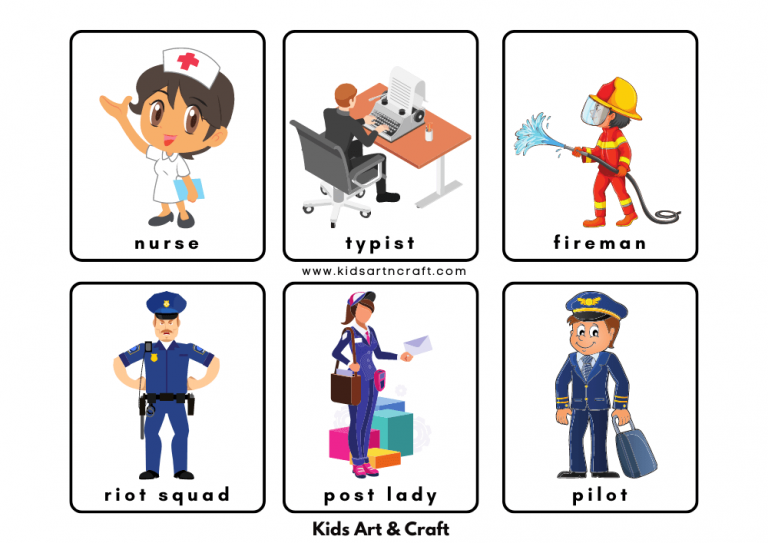 Community Helpers Flash Cards Free Printables Kids Art Craft