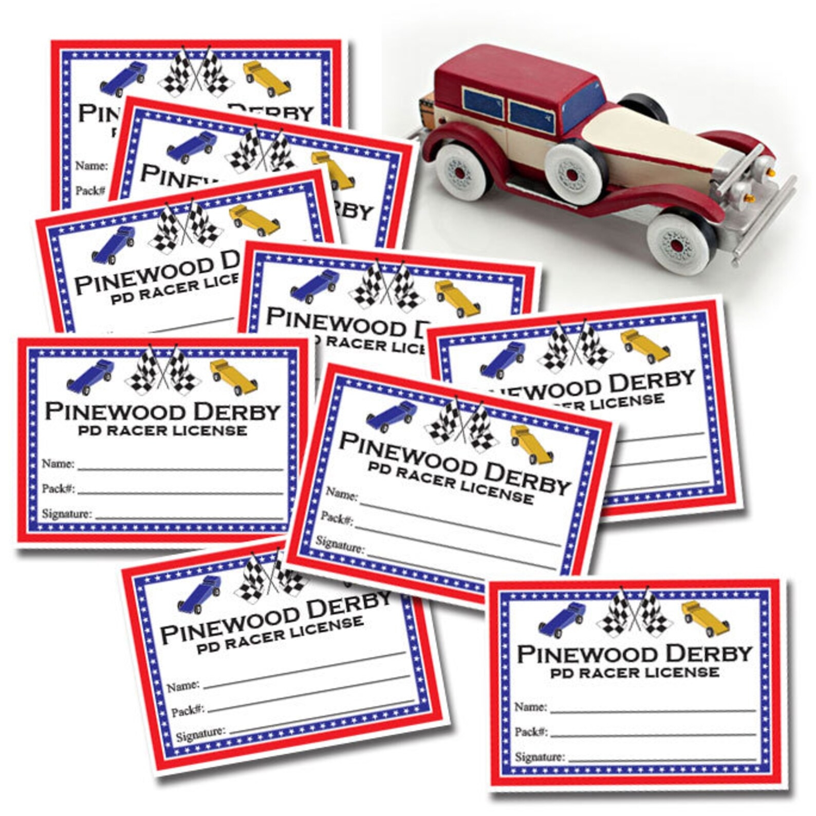 Custom Pinewood Derby Invitation Racer 39 s License Etsy