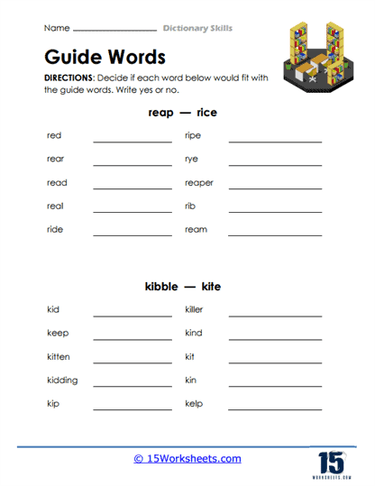 Dictionary Skills Worksheets 15 Worksheets