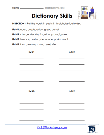 Free Printable Dictionary Skills Worksheets