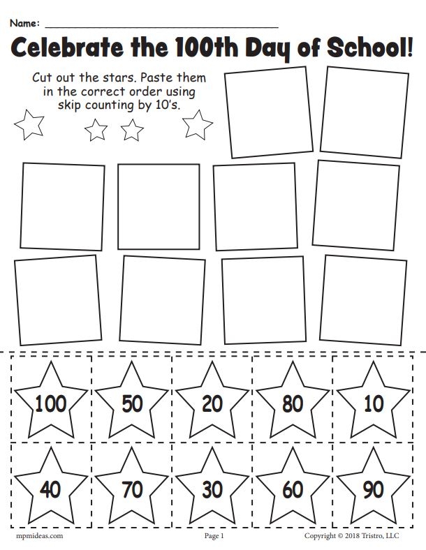 FREE 100 Days Of School Printables Tip Junkie