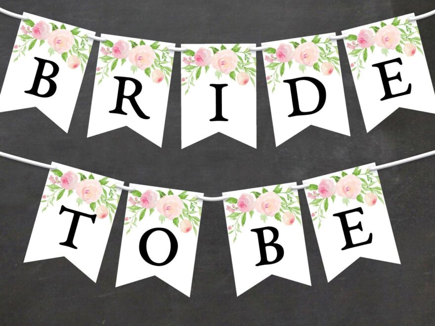 Free Bridal Shower Banner Template Toptemplate my id