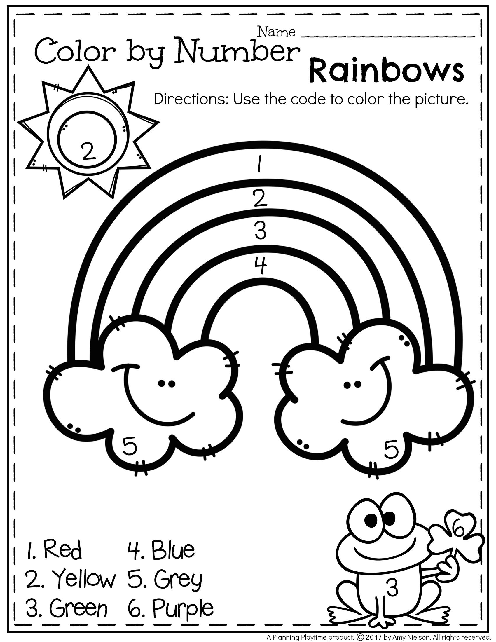 Free Color By Number Printables For Kindergarten At Timothy Yazzie Blog