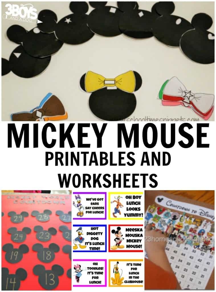 Free Mickey Mouse Classroom Printables Templates Online