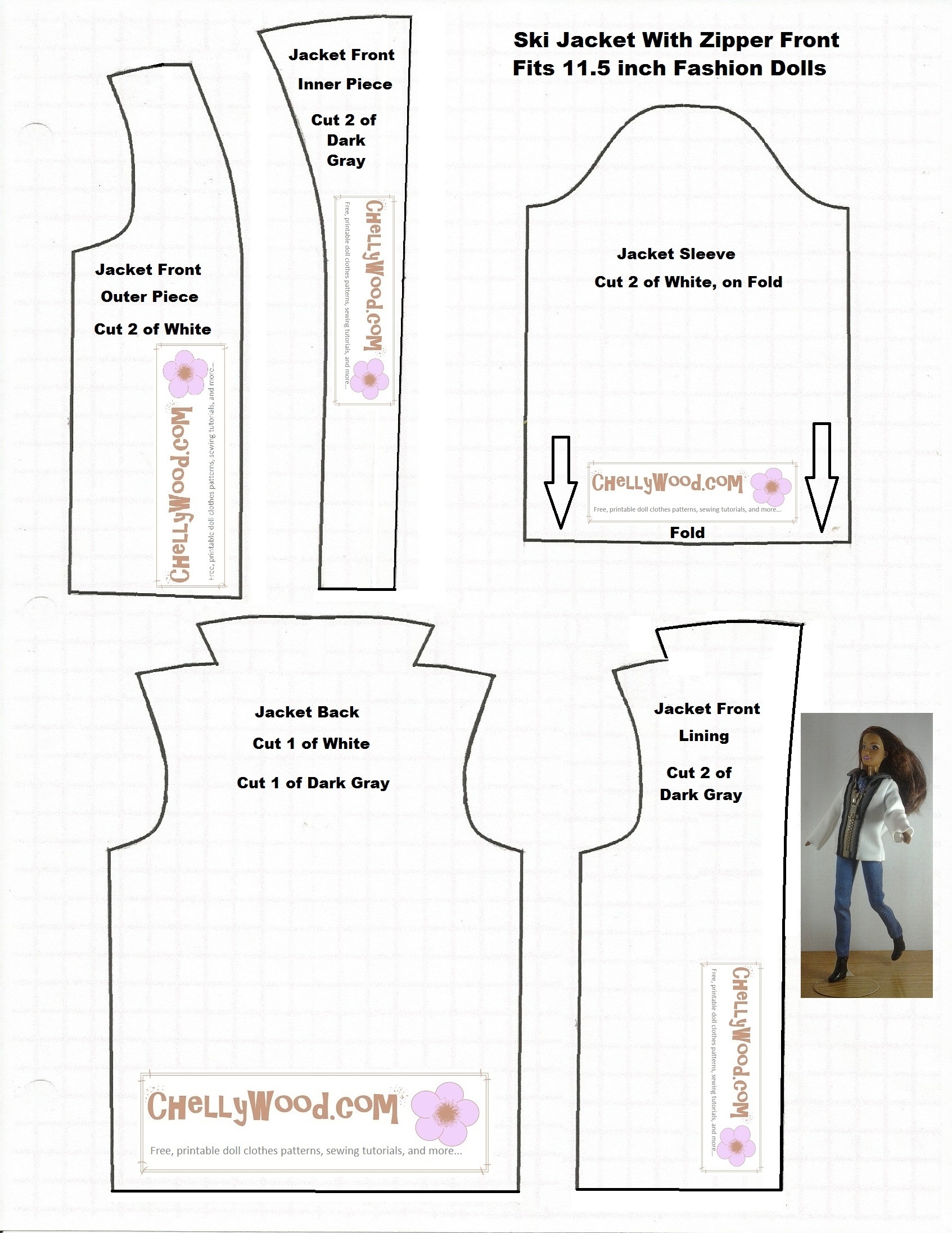 Free Printable Barbie Clothes Sewing Patterns Printable Templates