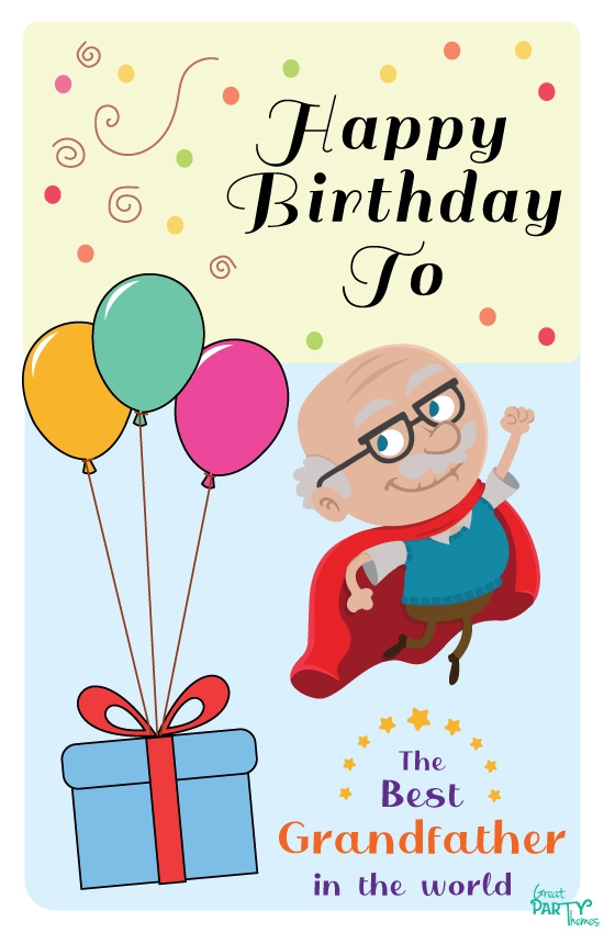 Printable Birthday Cards For Grandpa