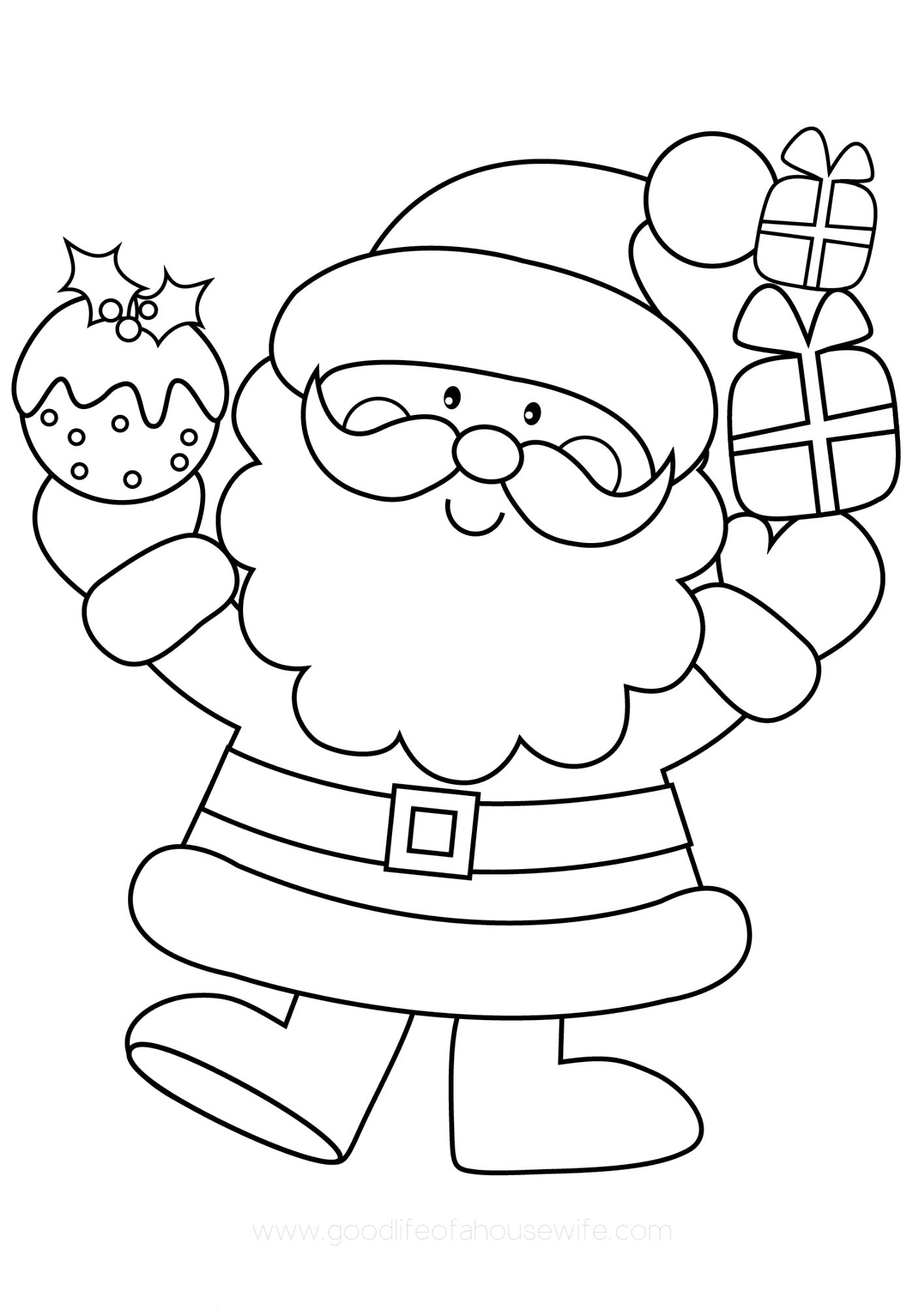 Free Printable Christmas Coloring Pages Easy Fun For Everyone Good 