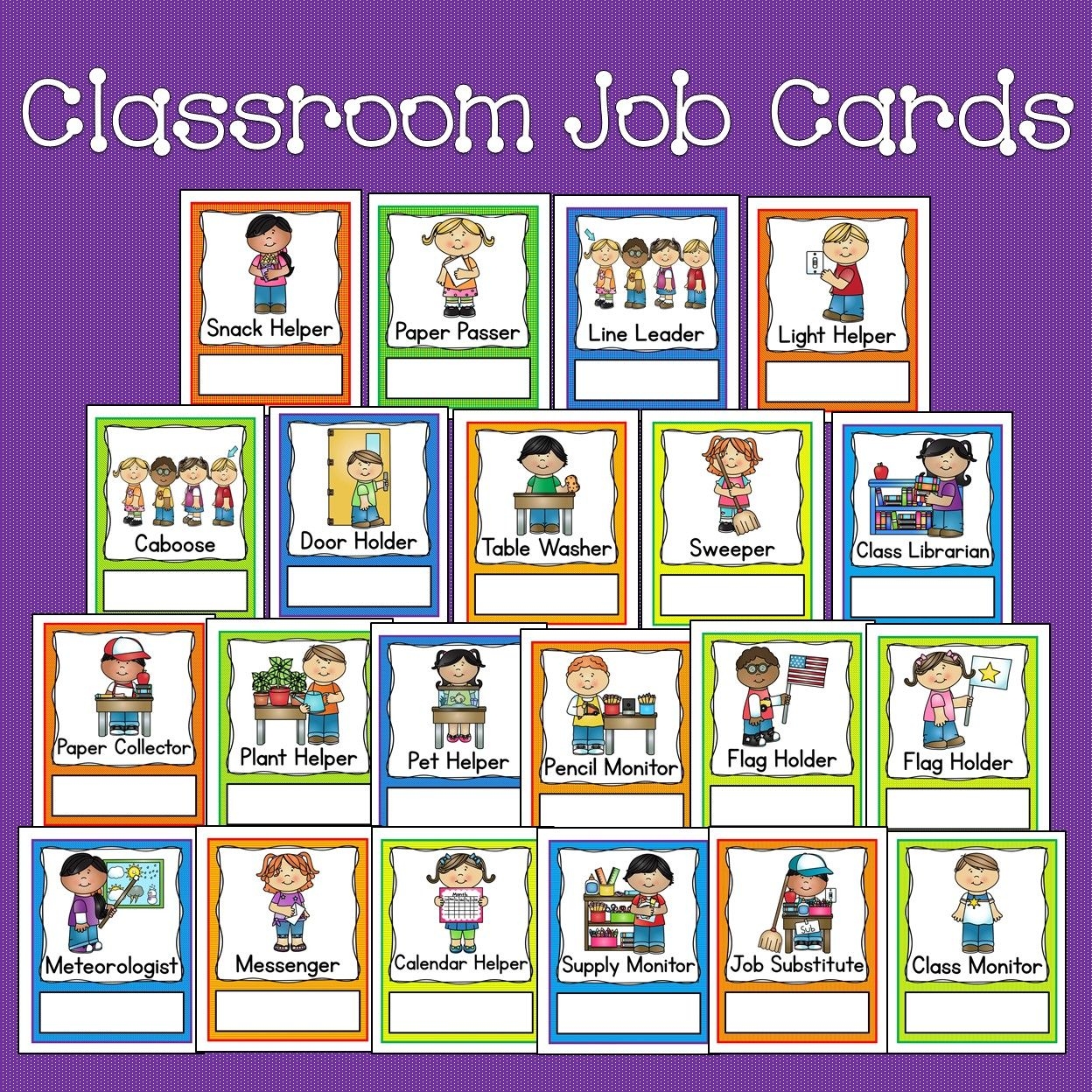 Free Printable Classroom Jobs For Preschool Printable Templates Free Printable Classroom Jobs For Preschool Printable Templates