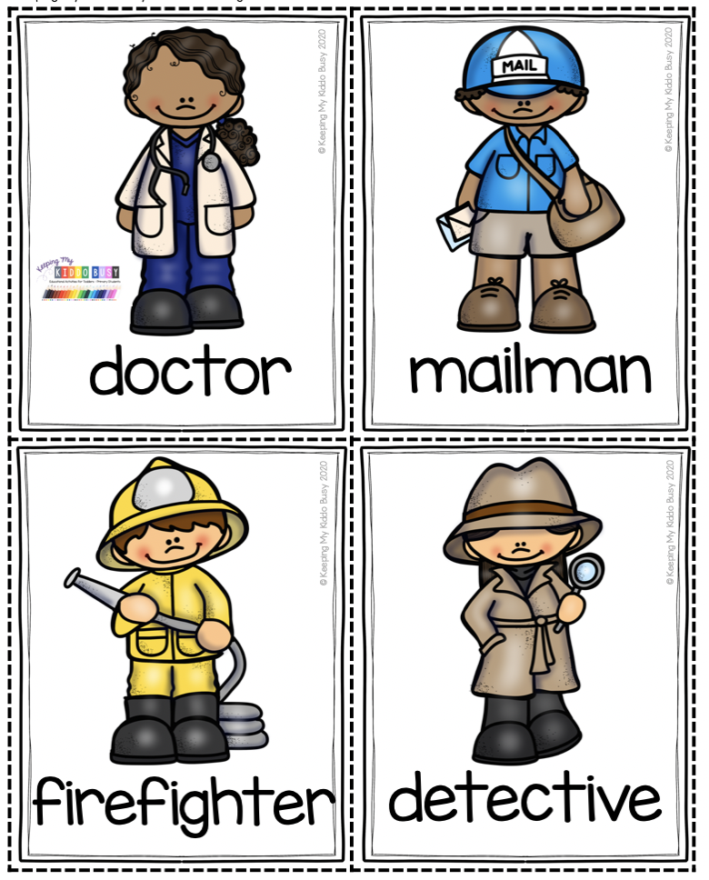 Free Printable Community Helpers Flashcards Pdf