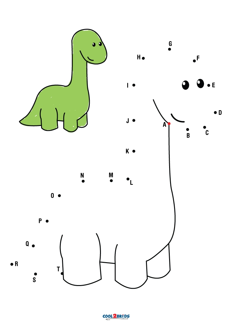 Free Printable Dinosaur Connect The Dots