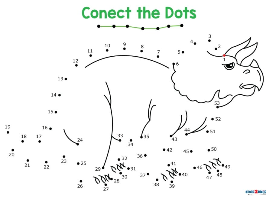 Free Printable Dinosaur Connect The Dots