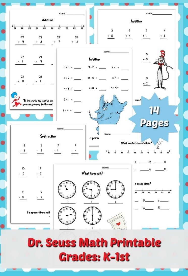 Free Printable Dr Seuss Math Worksheets