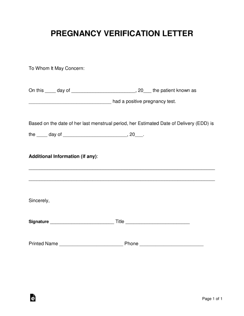Free Printable Fake Pregnancy Papers
