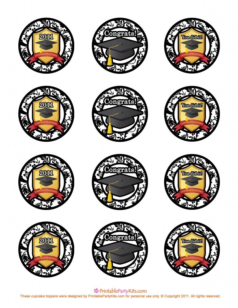 Free Printable Graduation Cupcake Toppers 2025 Kasey Matelda