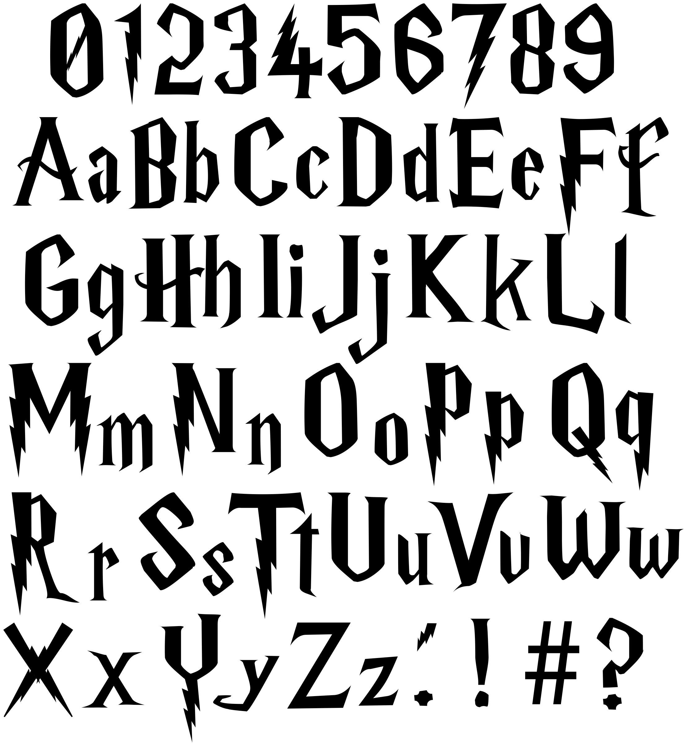 Free Printable Harry Potter Font