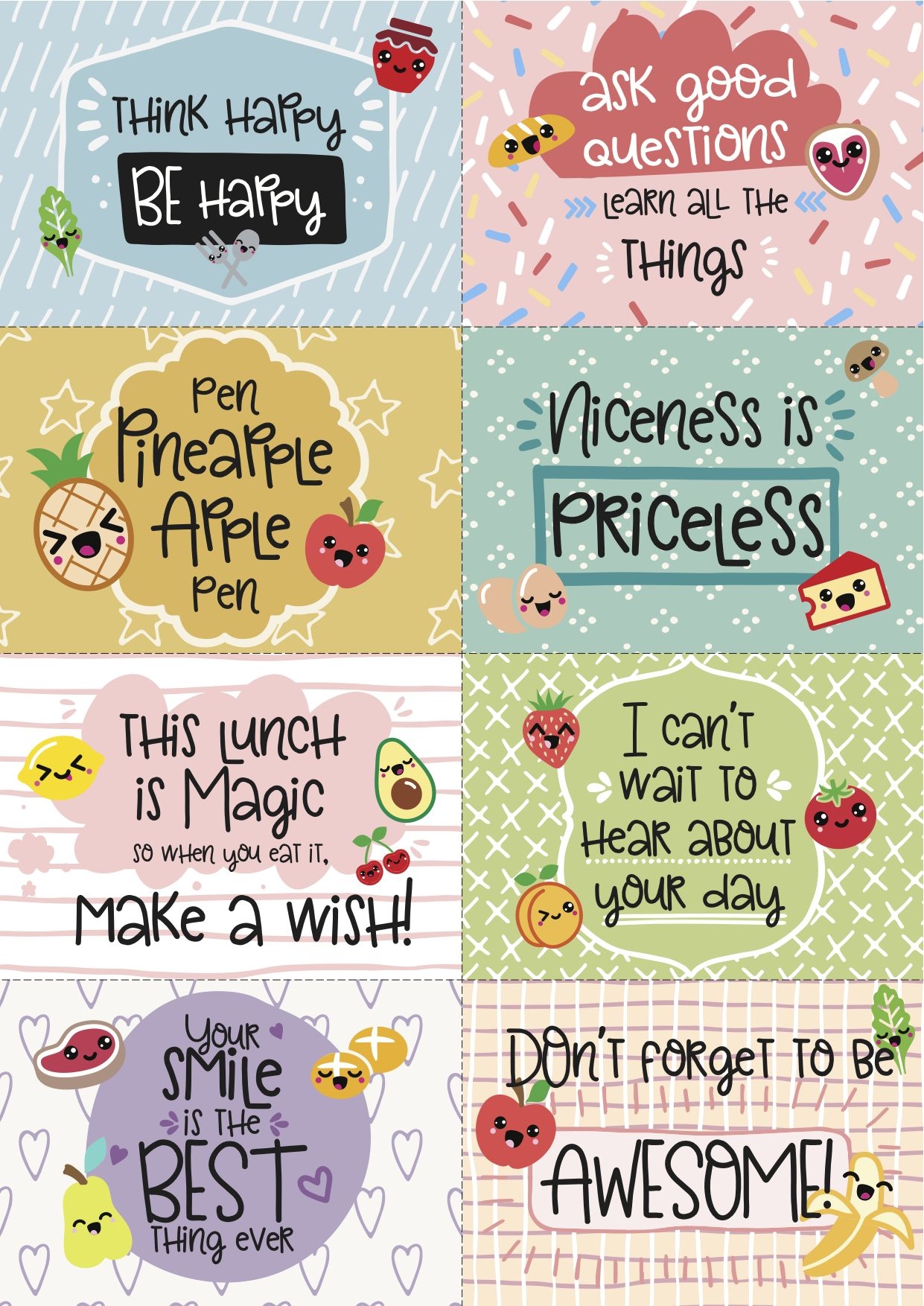 Free Printable Lunchbox Notes