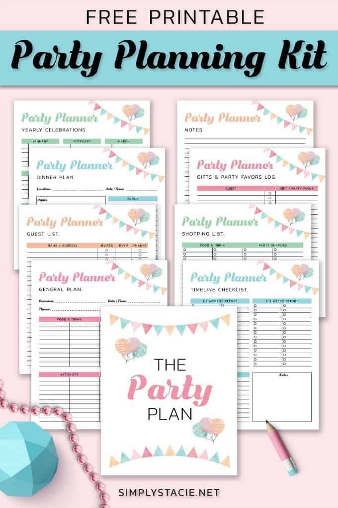 Free Printable Party Planning Checklist