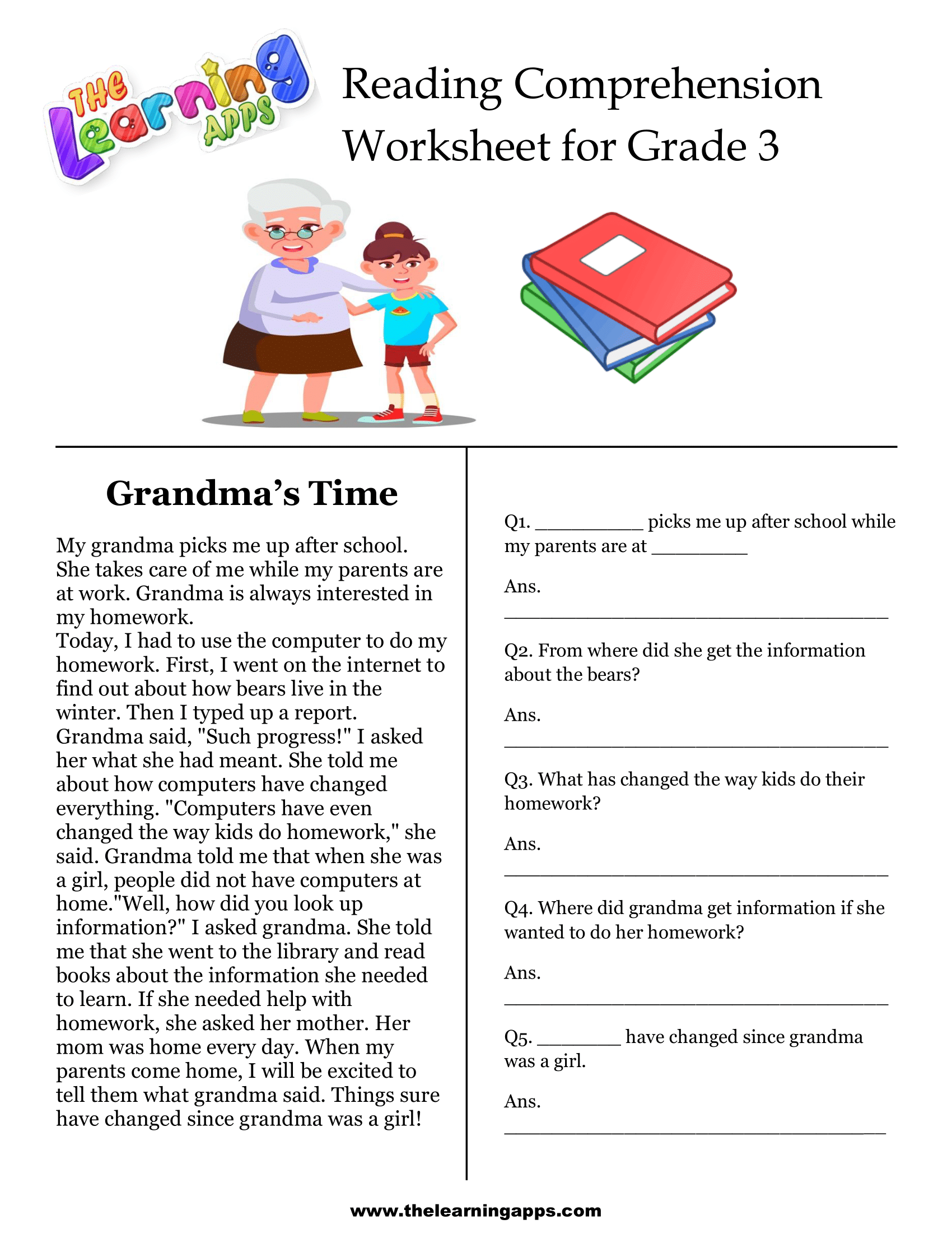 Free Printable Reading Comprehension Worksheets For 3Rd Grade 