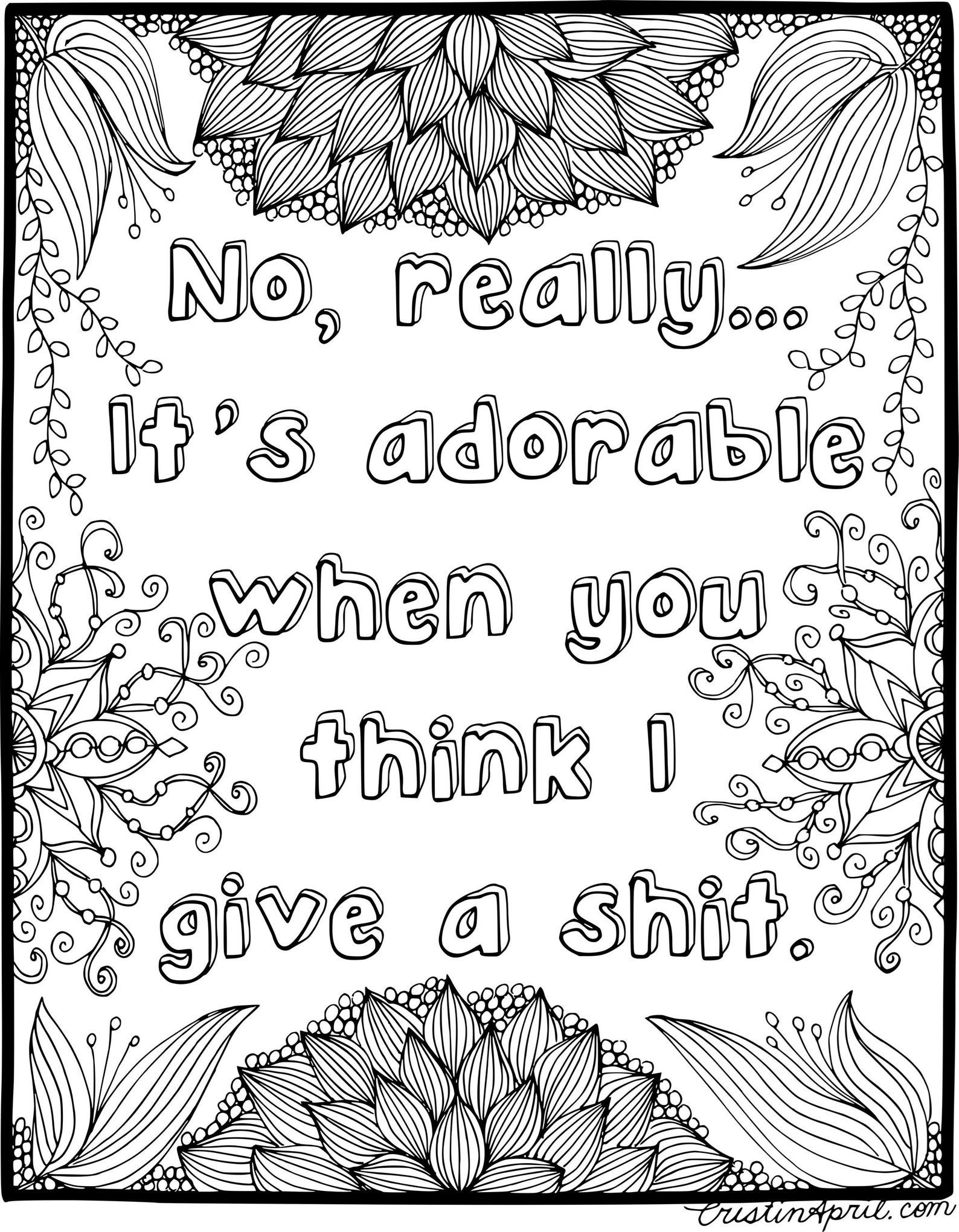 Free Printable Swear Word Coloring Pages