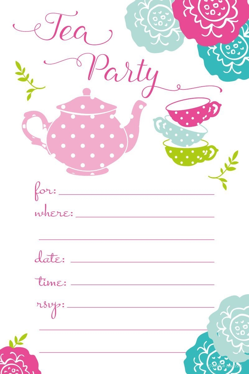 Free Printable Tea Party Invitation