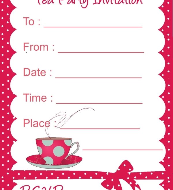 Free Printable Tea Party Invitations