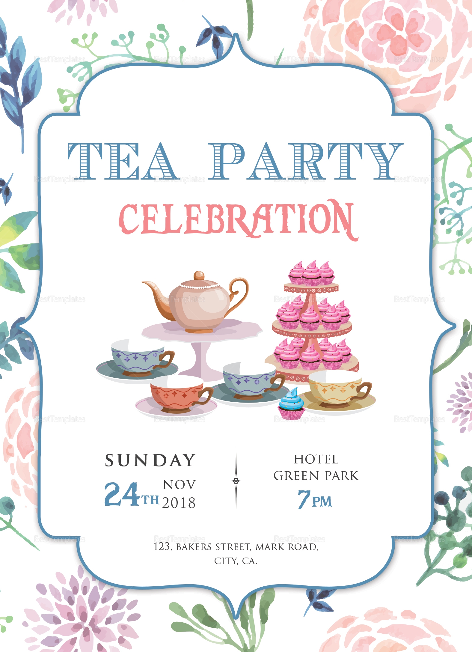 Free Printable Tea Party Invitations Printable World Holiday