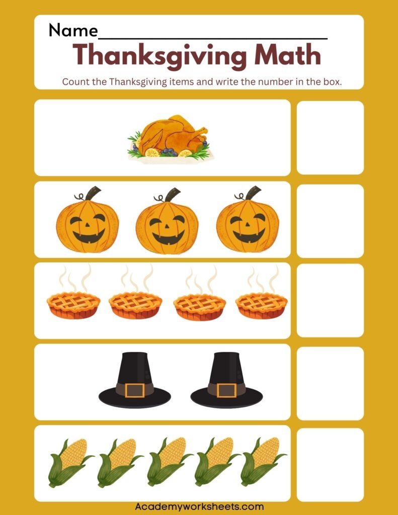 Free Thanksgiving Worksheet For Pre Kindergarten Download Free 