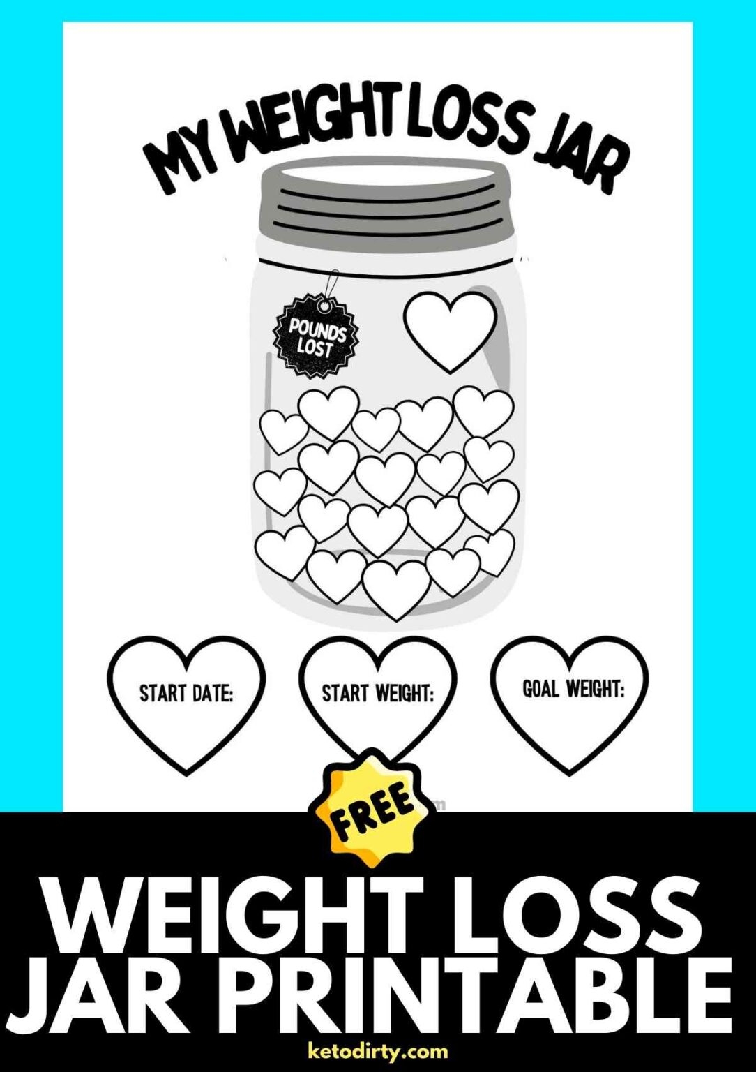 Free Weight Loss Jar Printable Ready To Use In 1 Minute