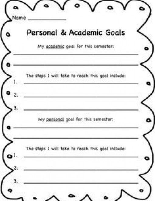 Goal Setting Worksheet For Students Pdf